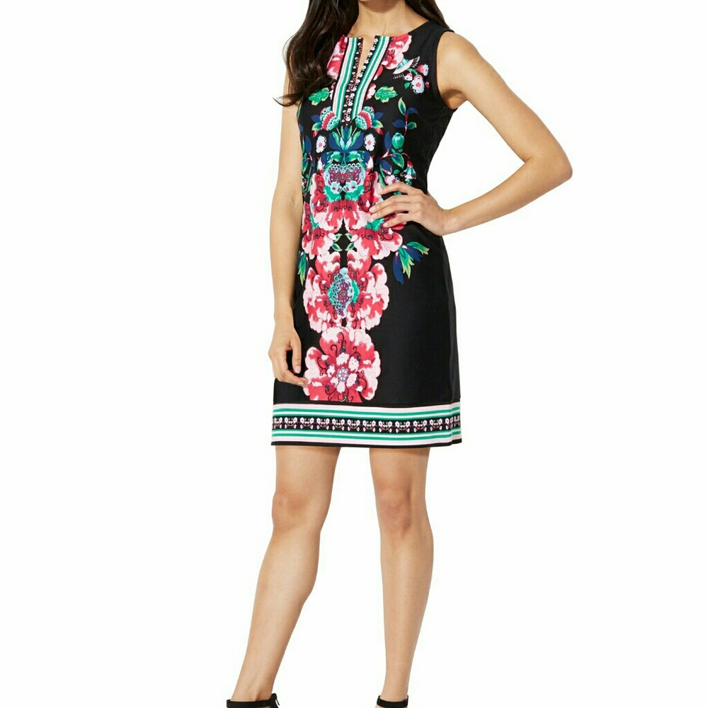 Floral shift dress